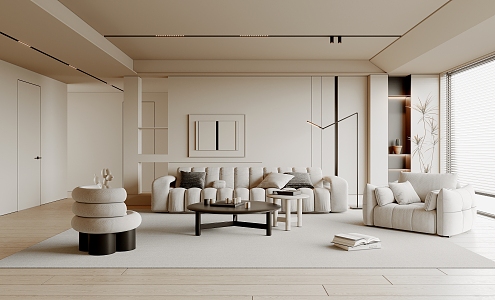 modern living room home living room 3d model