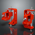 Durable Red Hardware Clamps With Metal Bolts And Spring Mechanism For Industrial Use