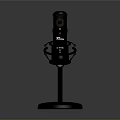 High Quality Professional Black Microphone With Adjustable Stand For Studio Recording