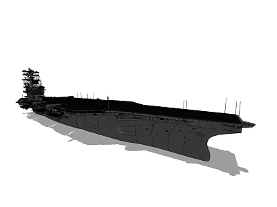 modern aircraft carrier 3d model