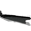 Aircraft Carrier Military Weapon System with Naval Warfare Platform 3D Model Design Features