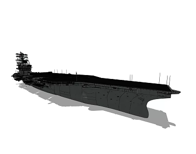Aircraft Carrier Military Weapon System with Naval Warfare Platform 3D Model Design Features 3d model