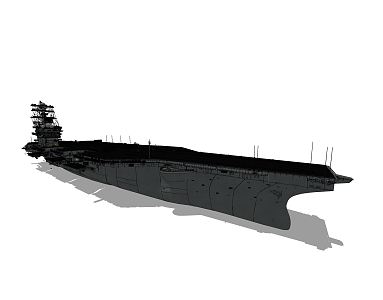 modern aircraft carrier 3d model