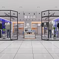 Modern Clothing Store Display Cabinet Interior With Mannequins And Clothing