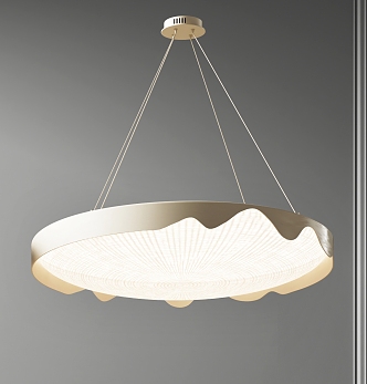 Cream Wind Chandelier 3d model