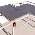 Industrial Table Saw With Metal Frame Workbench Surface And Precision Cutting Functionality 3d model