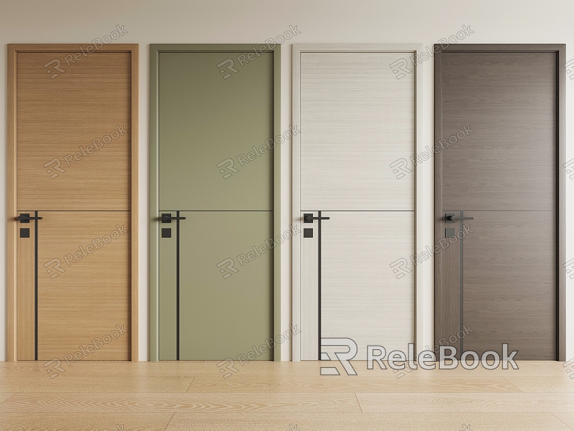 bedroom wooden door room door model