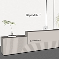 Modern Front Desk Reception Desk Beauty Salon Front Desk Company Front Desk 3d model