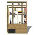 Modern Wooden Bookshelf With Open Shelves Books And Decorative Storage Cabinets