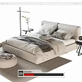 Double bedside table 3d model