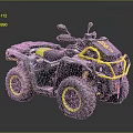 Black And Yellow Renegade All Terrain Vehicle With Large Off Road Tires And Sporty Design