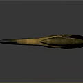 Golden Eagle Head Axe With Brown Leather Handle And Decorative Gem
