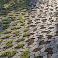 Ecological pavement type 3d model