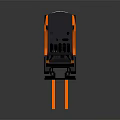 3D Rendered Orange Forklift Truck With Black Accents And Industrial Design Features