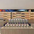Modern Tobacco and Liquor Store Interior With Varied Liquor Shelves And Tobacco Products