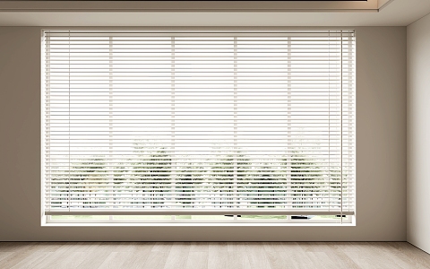 Modern blinds draw curtain roller blind 3d model