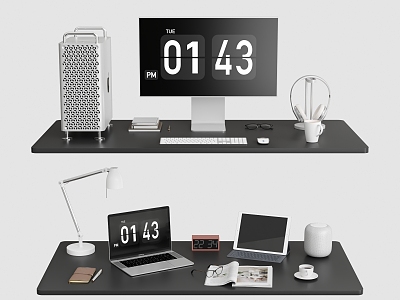 Ornaments Combination Computer Digital Products Keyboard Host Headset Coffee Desk Lamp Notebook model