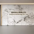 Modern Front Desk Background Wall Simple Background Wall Front Desk Reception Area Background Wall Company Front Desk Background Wall 3d model