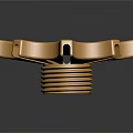 Golden Gear Shaped Equipment With Multiple Blades Central Hole And Metallic Finish