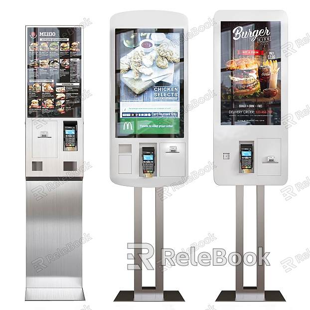 Modern order machine smart order machine touch order machine fast food model