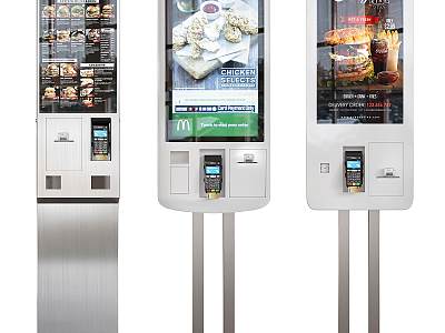 Modern order machine smart order machine touch order machine fast food model