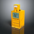 Yellow Commercial Electricity Meter Equipment with Digital Display Panel and Sturdy Enclosure for Business Use