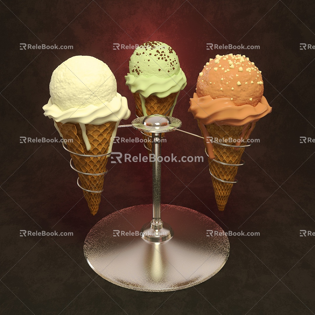 Ice Cream Dessert Ice Cream Shelf Food model