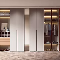 Modern Wardrobe Design With Sleek Doors Open Shelves Hanging Rods And Built in Lighting