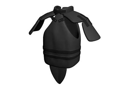 Black Protective Vest with Adjustable Shoulder and Chest Straps Design 3d model