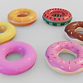 Colorful Donut Shaped Furniture Design With Various Bright Colors And Decorative Patterns