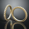 Luxurious Gold Diamond Rings With Shiny Stones And Classic Design For Fashion Accessories