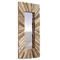 Rustic Decorative Wall Mirror Featuring Natural Driftwood Frame And Rectangular Shape 3d model