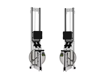 Sturdy Metal Frame Rowing Machines With LCD Display And Comfortable Seat For Home Gym Use 3d model