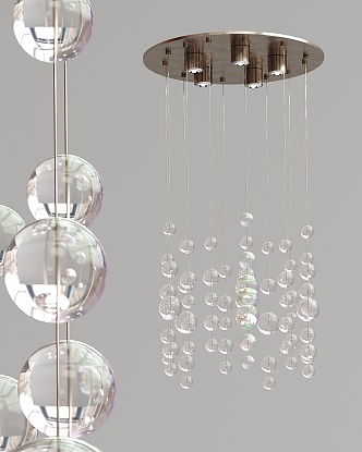 Modern crystal chandelier 3d model