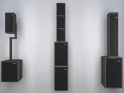 Modern Speaker Linear Array Speaker 3d model Modern Speaker Linear Array Speaker 3d model