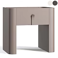 Modern Minimalist Gray Desk Design With Single Drawer And Sleek Structure 3d model