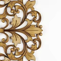Exquisite Circular Wood Carving With Intricate Floral Patterns And Ornate Scrollwork 3d model