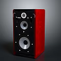 Polk Red Electronic Speaker With Multiple Loudspeakers And Audio Device Design
