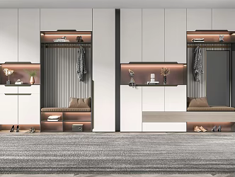 Modern shoe cabinet shoe cabinet combination 3d model