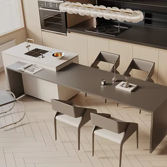 Modern dining table 3d model