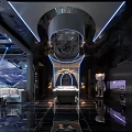 Modern Luxury KTV Interior Design With Starry Lighting And Comfortable Sofa Seats