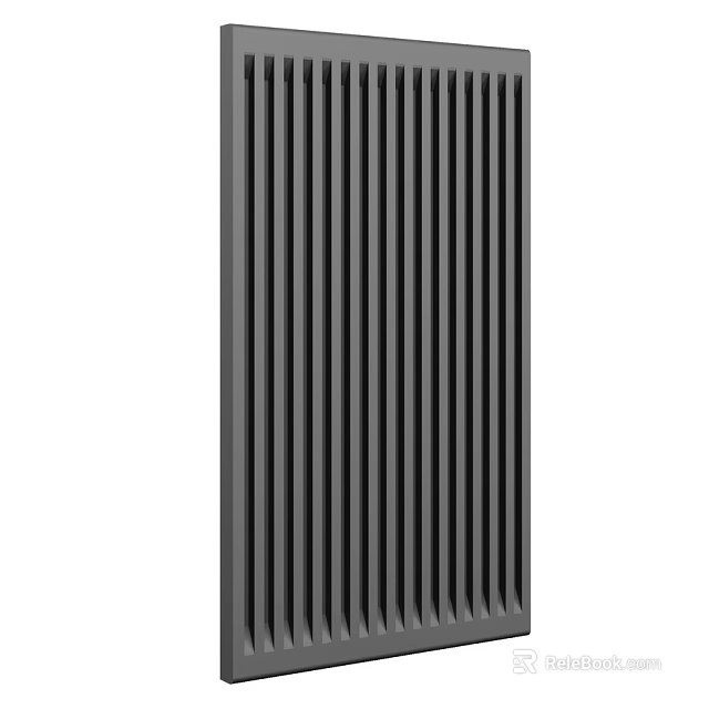 Stylish Modern Black Vertical Striped Wall Decor for Home Interior Design 3d model 