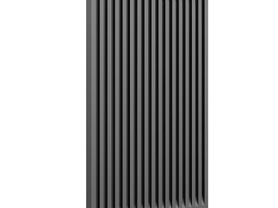 Stylish Modern Black Vertical Striped Wall Decor for Home Interior Design 3d model