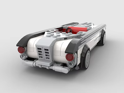 LEGO Toy Convertible sports car Car Vehicle Overrun 3d model