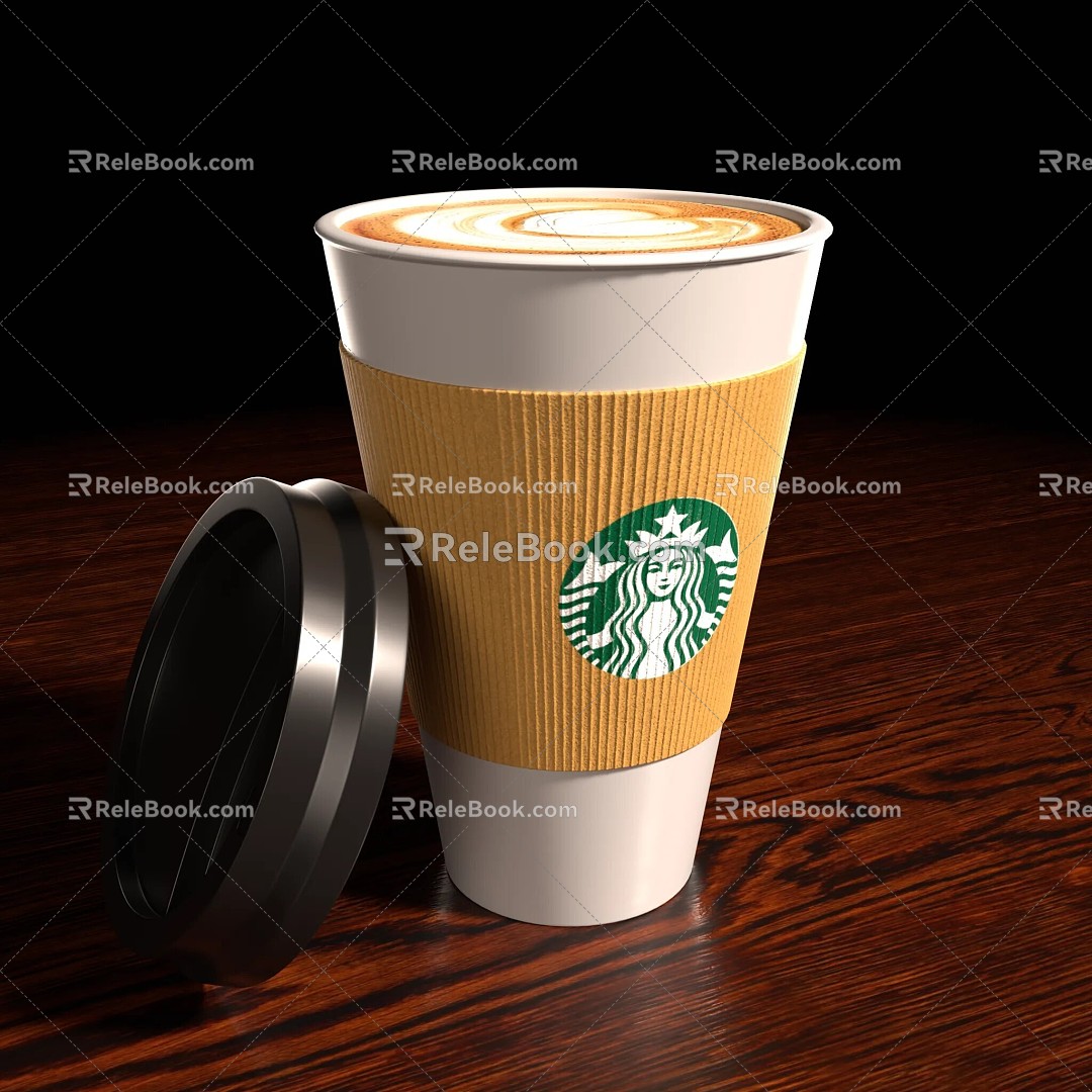 Coffee milk tea 3d model