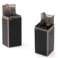 Modern Household Electrical Appliances Black And Gold Vertical Water Dispensers With Sleek Design
