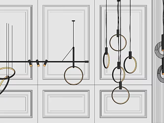 Modern Chandelier Simple Chandelier 3d model