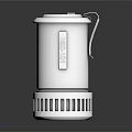 Modern Silver Electric Appliance With Lid Handle And Grille Base Design