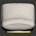 Elegant White Modern Chair With Round Gold Base And Soft Upholstery