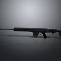 Modern Tactical Rifle With Black Finish Long Barrel And Sleek Design Features